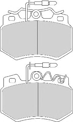 Комплект тормозных колодок, дисковый тормоз FD252A