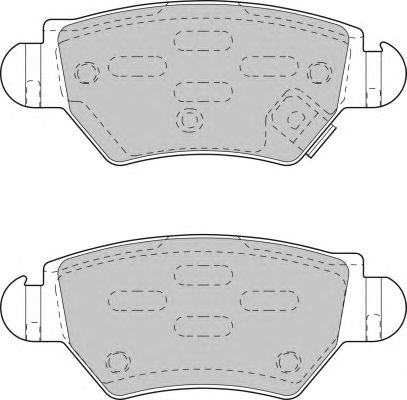 Комплект тормозных колодок, дисковый тормоз FD6789A