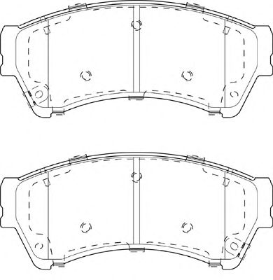 Комплект тормозных колодок, дисковый тормоз FD7417A