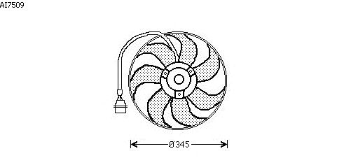 Вентилятор, охлаждение двигателя AI7509