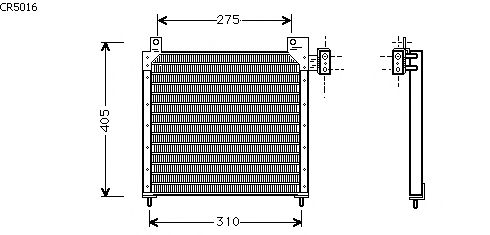 Condensator, airconditioning CR5016