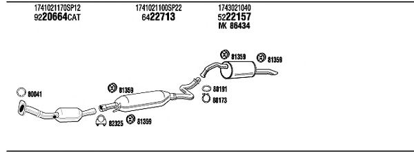 Exhaust System TOH17706