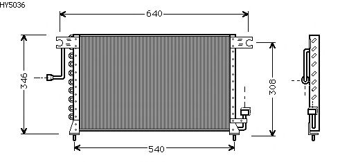 Kondensator, klimaanlegg HY5036