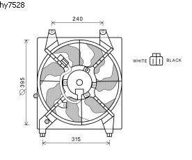 Вентилятор, охлаждение двигателя HY7528