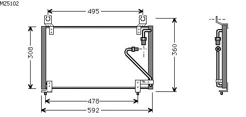 Condensator, airconditioning MZ5102