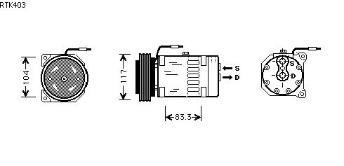 Kompressori, ilmastointilaite RTK403