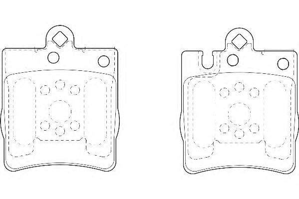 Комплект тормозных колодок, дисковый тормоз DBP221322