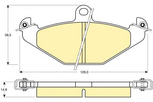Комплект тормозных колодок, дисковый тормоз 6110419