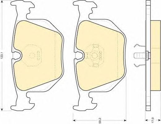 Комплект тормозных колодок, дисковый тормоз 6111192