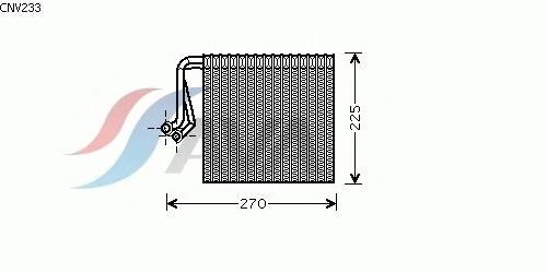 Evaporator, air conditioning CNV233