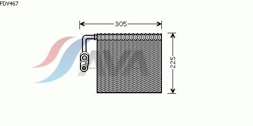 Evaporador, ar condicionado FDV467