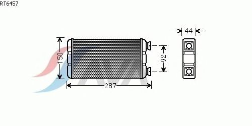 Permutador de calor, aquecimento do habitáculo RT6457