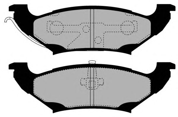 Комплект тормозных колодок, дисковый тормоз PA1446
