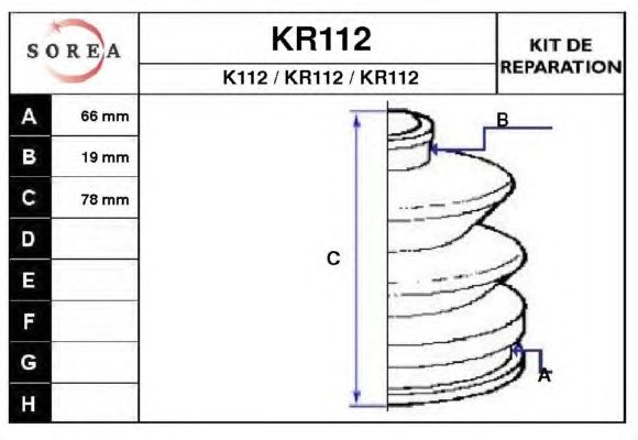 Kit cuffia, Semiasse KR112