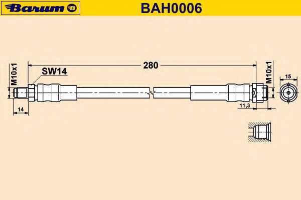 Tubo flexible de frenos BAH0006
