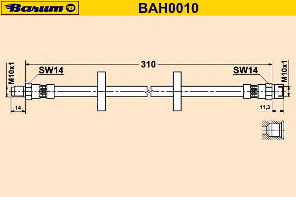 Тормозной шланг BAH0010