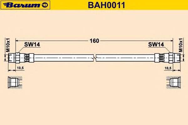 Tubo flexible de frenos BAH0011