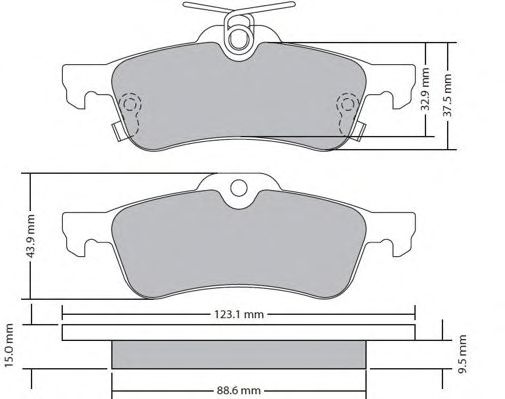 Комплект тормозных колодок, дисковый тормоз FBP-1710