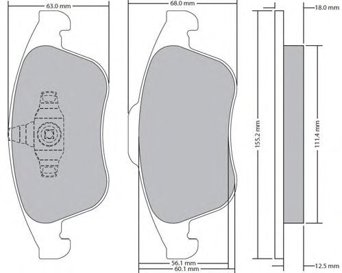 Комплект тормозных колодок, дисковый тормоз FBP-1721