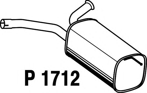 Глушитель выхлопных газов конечный P1712