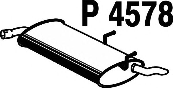 Глушитель выхлопных газов конечный P4578