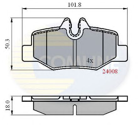 Комплект тормозных колодок, дисковый тормоз CBP01306