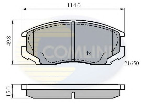 Комплект тормозных колодок, дисковый тормоз CBP0415