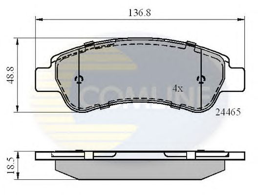 Комплект тормозных колодок, дисковый тормоз CBP01604