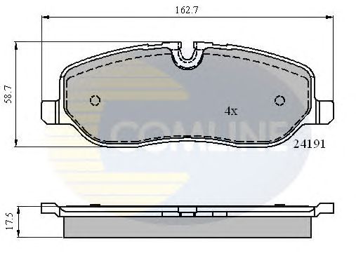 Комплект тормозных колодок, дисковый тормоз CBP01533