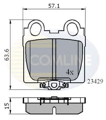 Комплект тормозных колодок, дисковый тормоз CBP3836