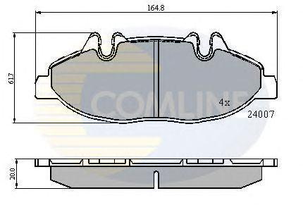 Комплект тормозных колодок, дисковый тормоз CBP01305