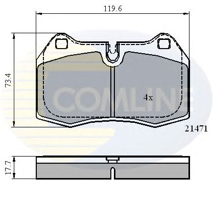 Комплект тормозных колодок, дисковый тормоз CBP01097