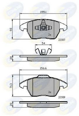 Комплект тормозных колодок, дисковый тормоз CBP01224