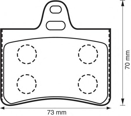 Комплект тормозных колодок, дисковый тормоз 573028S