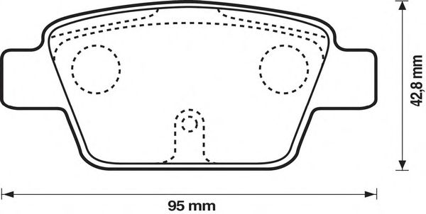 Комплект тормозных колодок, дисковый тормоз 573105S
