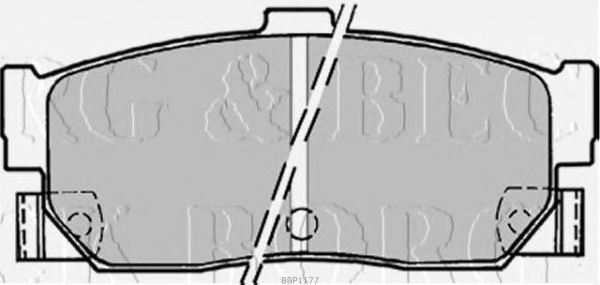 Комплект тормозных колодок, дисковый тормоз BBP1177