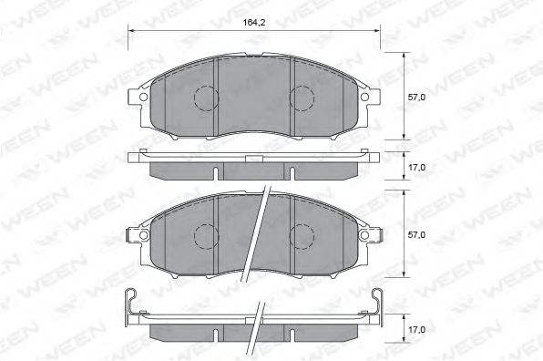 Brake Pad Set, disc brake 151-2310