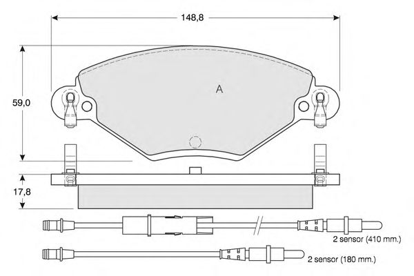 Комплект тормозных колодок, дисковый тормоз PF1331