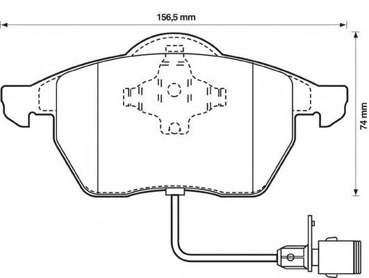 Kit de plaquettes de frein, frein à disque 571512J
