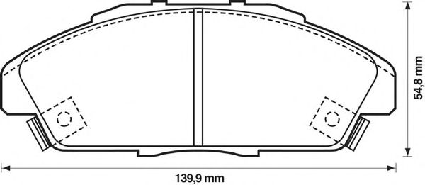 Комплект тормозных колодок, дисковый тормоз 572354J