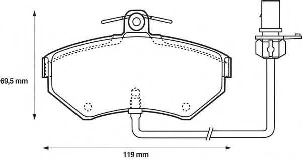 Комплект тормозных колодок, дисковый тормоз 573006J
