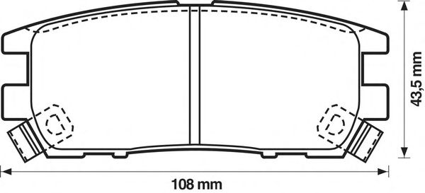 Комплект тормозных колодок, дисковый тормоз 572200B