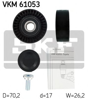 Medløberhjul, multi-V-rem VKM 61053
