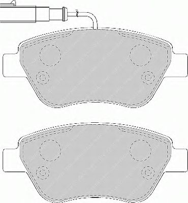 Комплект тормозных колодок, дисковый тормоз FDB1466
