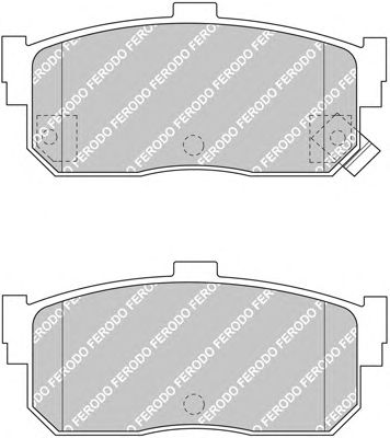 Комплект тормозных колодок, дисковый тормоз FDB1104