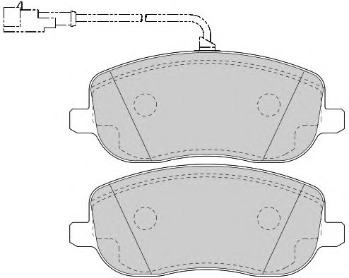 Комплект тормозных колодок, дисковый тормоз FDB1787