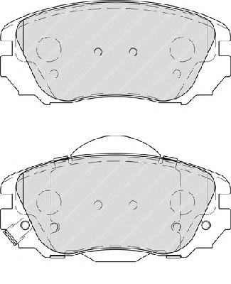 Комплект тормозных колодок, дисковый тормоз FDB4207
