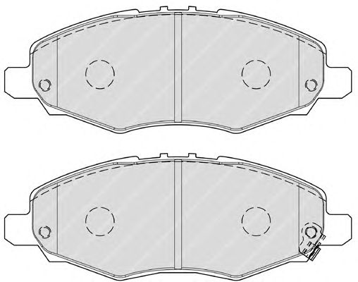 Комплект тормозных колодок, дисковый тормоз FDB1836