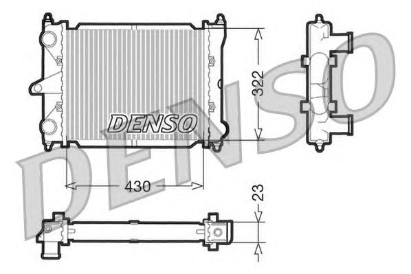 Radiator, engine cooling DRM32033