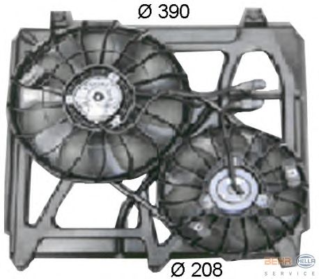 Fan, motor sogutmasi 8EW 351 034-501